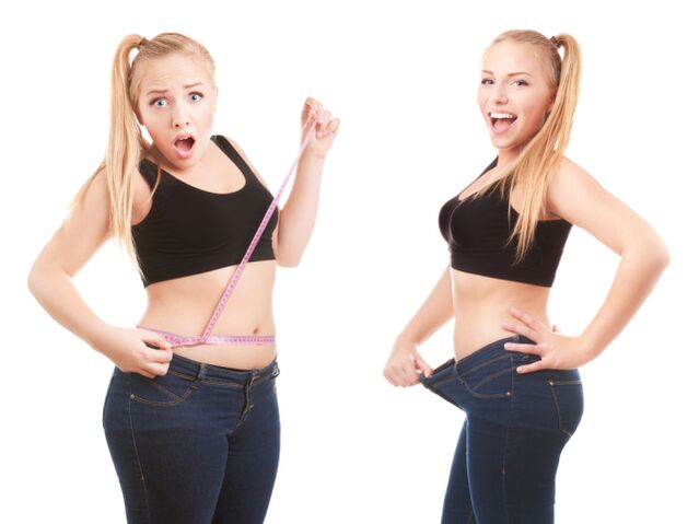 Girl after weight loss
