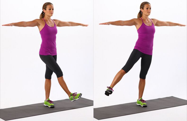 Leg swings will help to work out the thigh muscles effectively